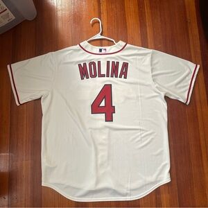 Yadier Molina St Louis Cardinals Cream Jersey